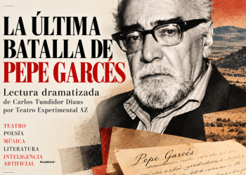 <i> 6 de noviembre (19h) </i><br>Homenaje a Ramón J. Sender 125º Aniversario<b><br> LA ÚLTIMA BATALLA DE PEPE GARCÉS<br>de Carlos Tundidor</b><br>Teatro Experimental AZ (Zaragoza)<br> TEATRO-POESÍA- MÚSICA- Entrada Libre